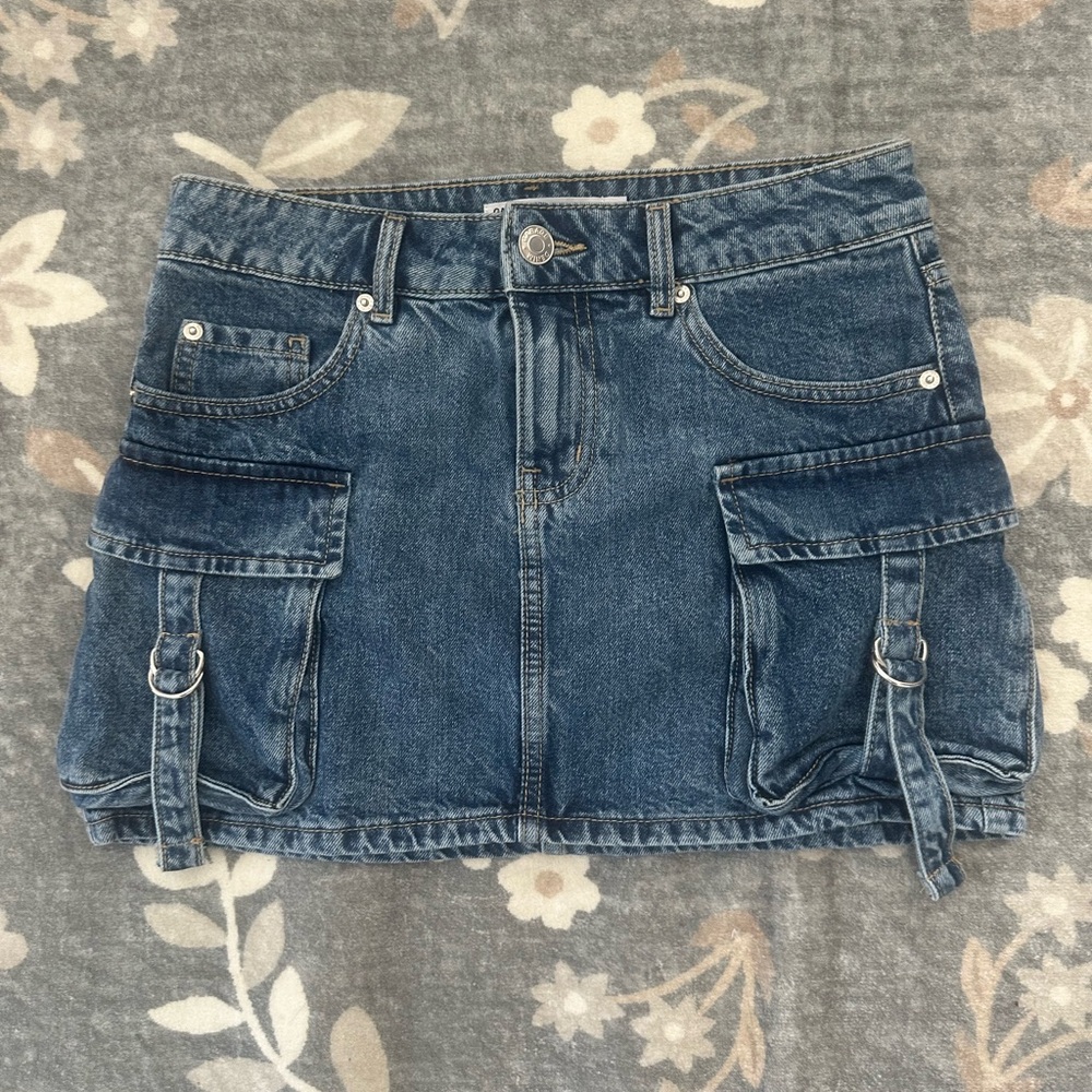 Garage Blue Denim Mini Skirt